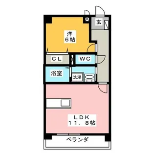 ホームクラルス【1階】の間取り