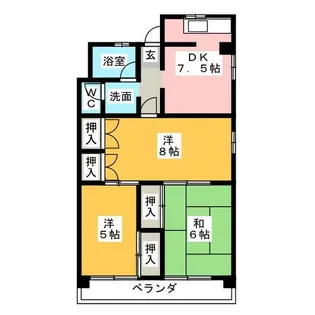 第2信栄ハイツ【3階】の間取り