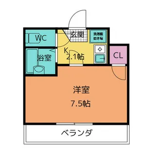 1Kの間取り画像