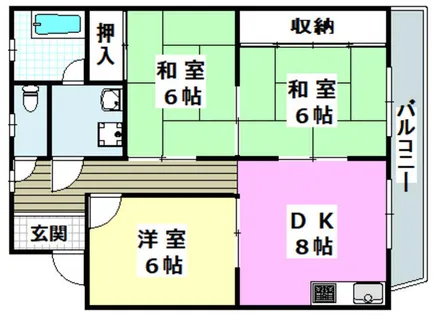 ヴィラコトブキ【303号室】の間取り