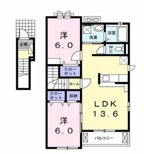 幸家 小谷B【2階】の間取り
