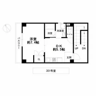 グランビア熊野町東【301号室】の間取り