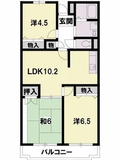 ウェストヴィレッジ弐番館【402号室】の間取り