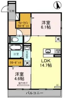兵庫県西宮市津門呉羽町【アパート】の間取り