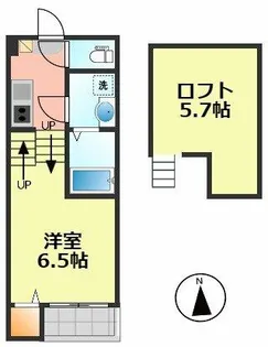 愛知県名古屋市北区上飯田西町3丁目【アパート】の間取り