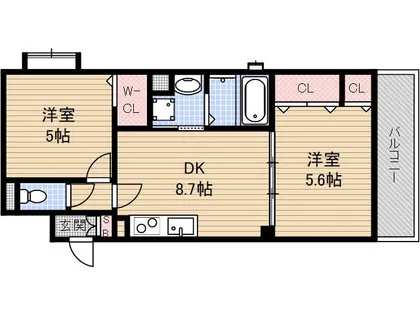 ラモーナ一津屋Ⅰ【303号室】の間取り