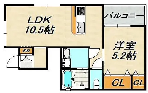 KARIN上沢フロント【1階】の間取り
