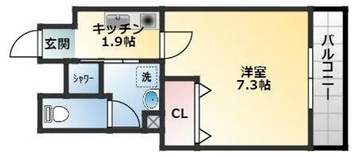グロースコート恵我ノ荘【3階】の間取り