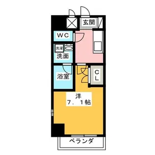 1Kの間取り画像