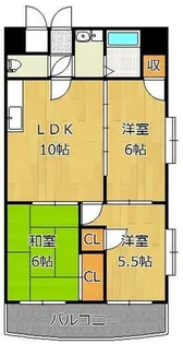 ニューエバーグリーン小倉【4階】の間取り