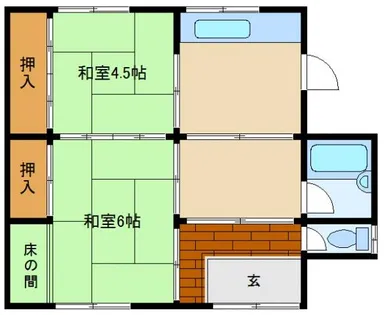 根来アパート【1階】の間取り