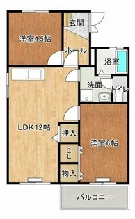 パークヒル【102号室】の間取り