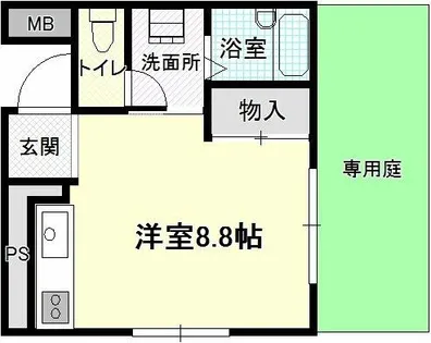 シェルコート則武【1階】の間取り