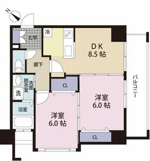 アイランドコート別院【403号室】の間取り