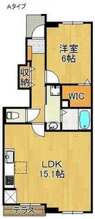 オークリジェール【1階】の間取り