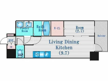 アプリーレ西本町【13階】の間取り