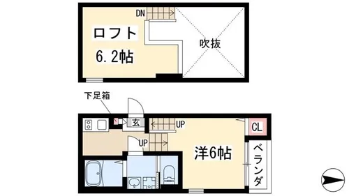 クレーシェレ瑞穂【1階】の間取り
