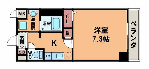 アクアプレイス天王寺EYE【4階】の間取り