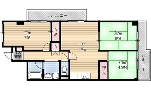 メゾントゥルース【20A号室】の間取り