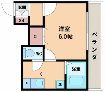 ラッキーセンター河堀口【4階】の間取り