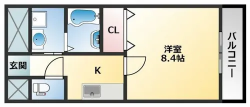 ベル フルール エヌ・エス【1階】の間取り