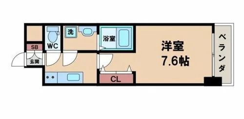 グレータ美章園【7階】の間取り