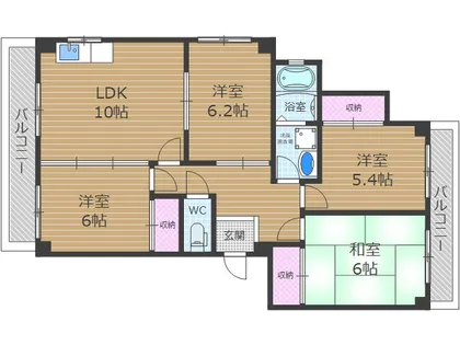 サンフレア千里丘【3階】の間取り
