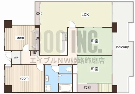 第8恵美酒マンション【406号室】の間取り