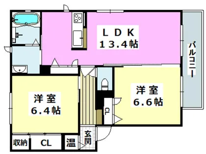 マリンハイツ【302号室】の間取り