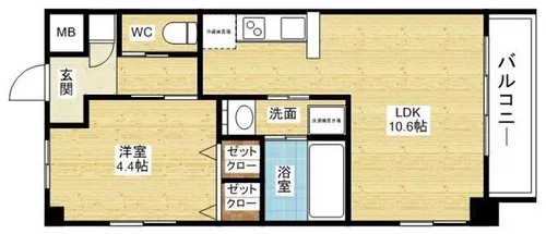 スプランディッド新大阪キャトル【4階】の間取り