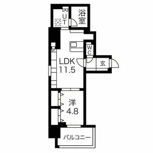 ルシェット白川公園【4階】の間取り