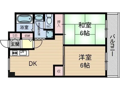 パークハイツミシマ【406号室】の間取り