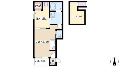 テラス菊井【2階】の間取り