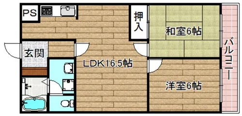 南コヤマビル【306号室】の間取り