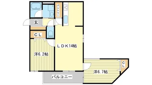 レジデンス アルファベット【1階】の間取り
