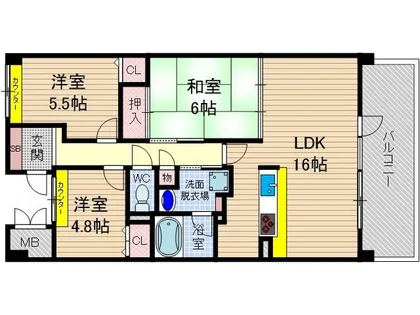 Minoo Hills【4階】の間取り