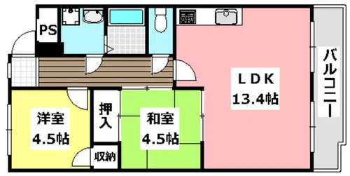 ニュー星見ハイツ【506号室】の間取り