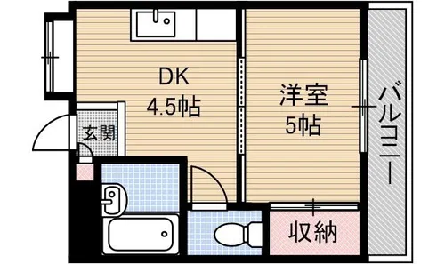 シティコーポ橋の内【111号室】の間取り