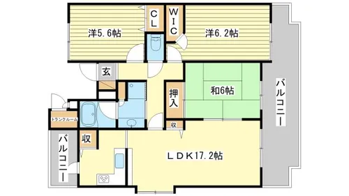 ライフガーデン吾妻壱番館【5階】の間取り