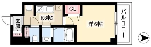 プレサンスNAGOYAシティオ【12階】の間取り