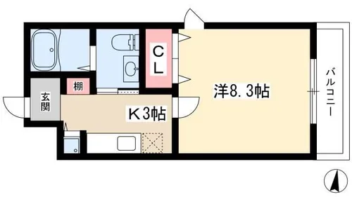 HK2 east【3階】の間取り