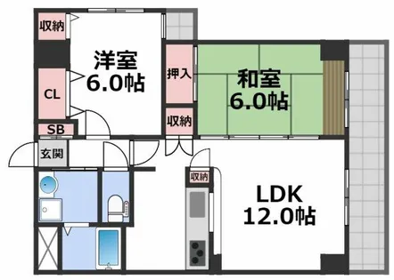 GATHERIA PACE【7階】の間取り