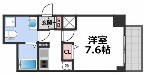 ドゥーエ玉造【4階】の間取り