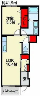 サン フォレスト【1階】の間取り