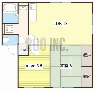 ジョイス広畑【2-102号室】の間取り