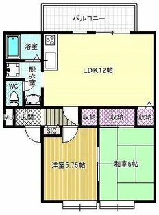 ALLEY島泉A棟【1階】の間取り