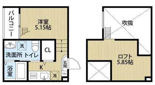 ガンマ大野木【201号室】の間取り