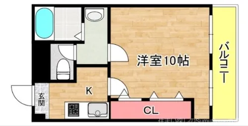 デイズハイツ弁天【803号室】の間取り