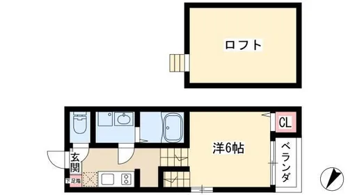 HUMMING LIFE栄生【105号室】の間取り