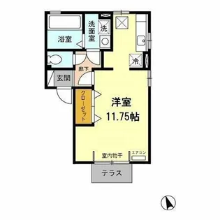 ヴィラ・サンライズB【105号室】の間取り